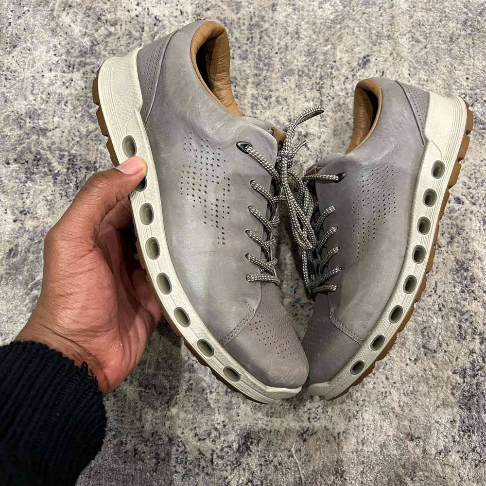 Ecco Cool 2.0 Gore-Tex GTX Surround Leather Shoes Gray Mens Size 42 US 8